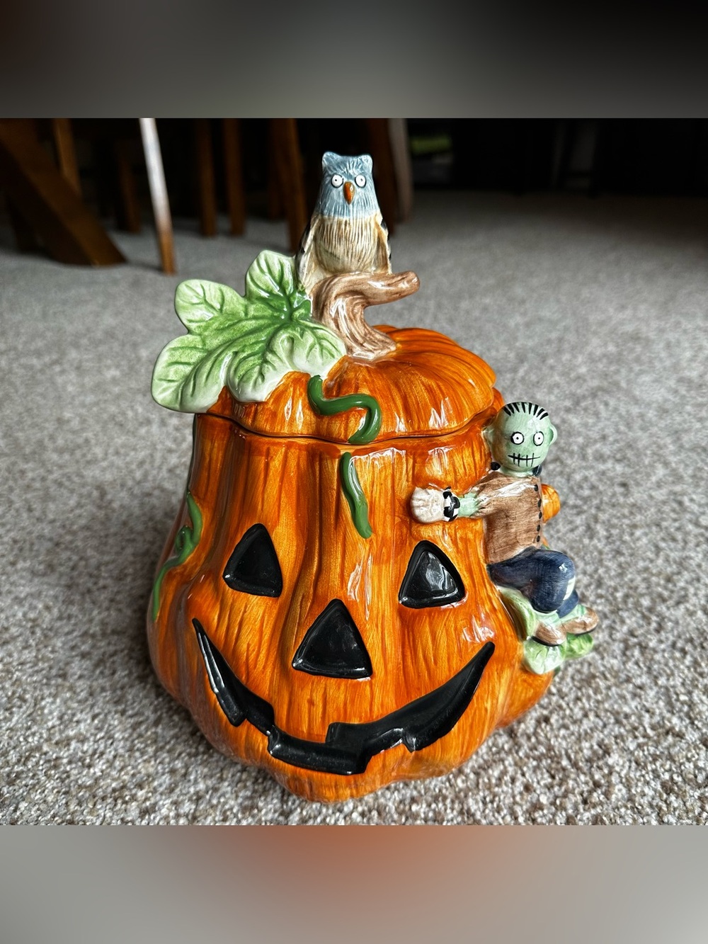 Vintage 1998 Sakura Debbie Mumm Ceramic Halloween Cookie Jar